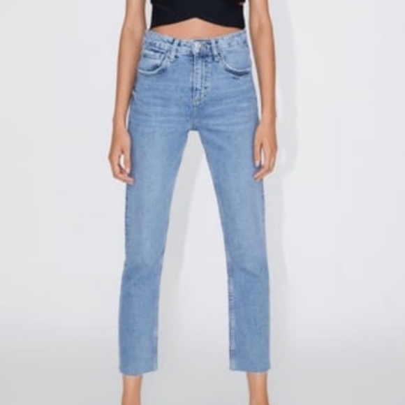 ZARA NWT Slim High Rise Ankle Length Jeans Size 6 - Picture 2 of 8
